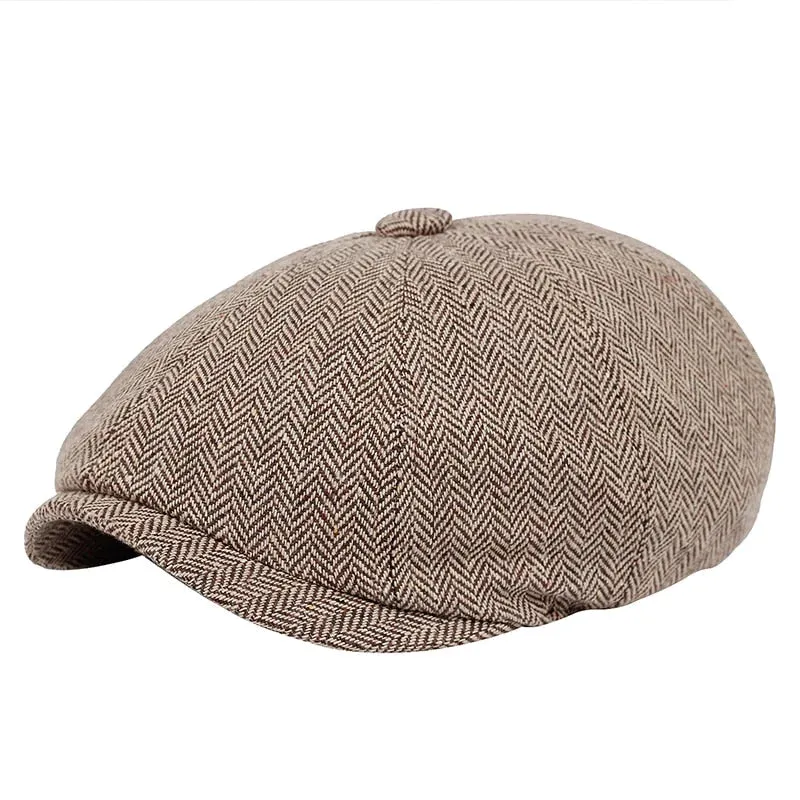 Klassisk Vintage Newsboy Hat – Unisex Model