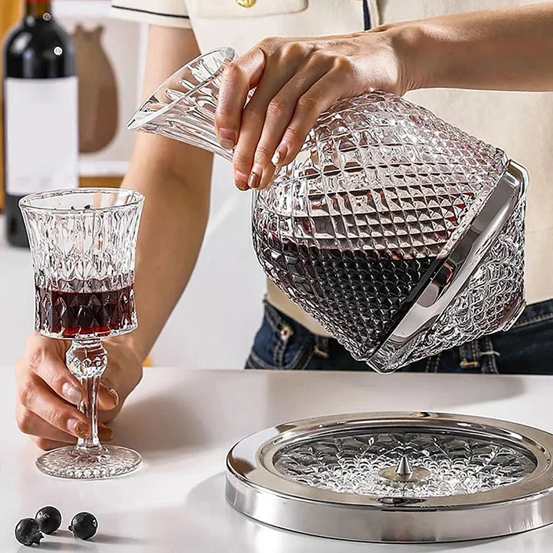 Robust Glaskaraffel med Drejefunktion