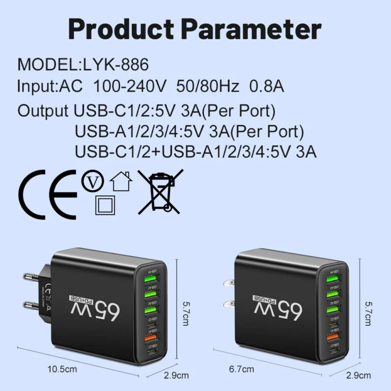 Multi USB Oplader - Hurtig og Sikker til Hjemmet og på Farten