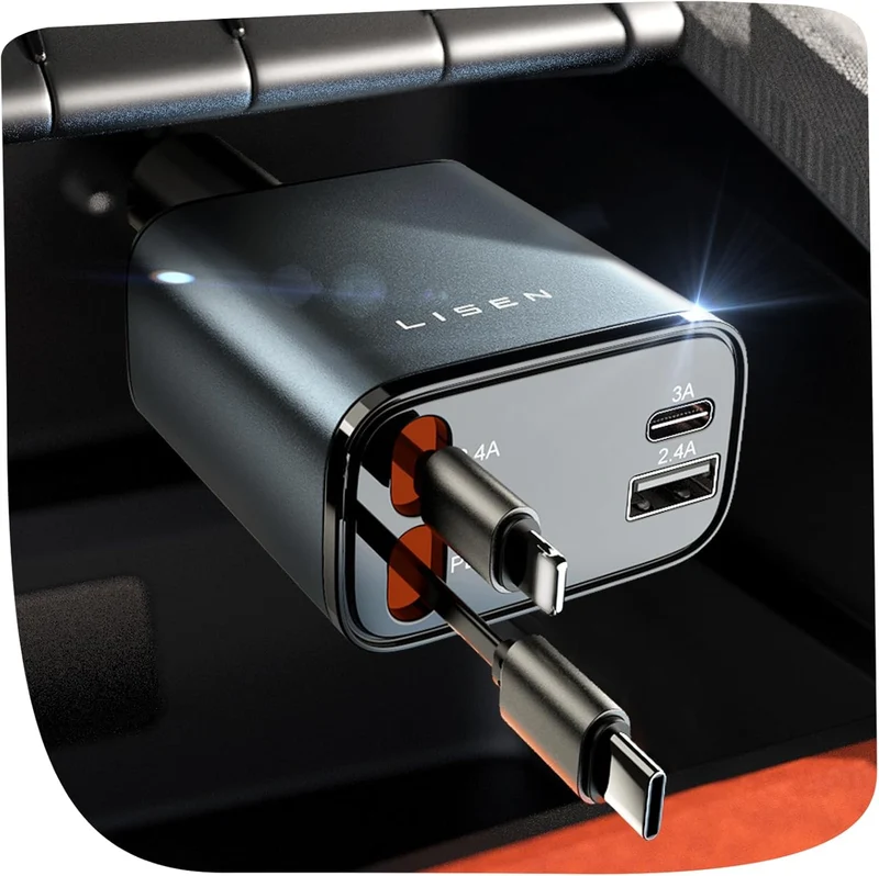 USB C Biloplader 69W med Foldbart Design