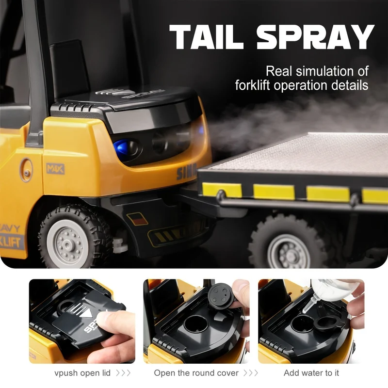 Fjernstyret Gaffeltruck – 1:24 Skala med Lys og Trailer