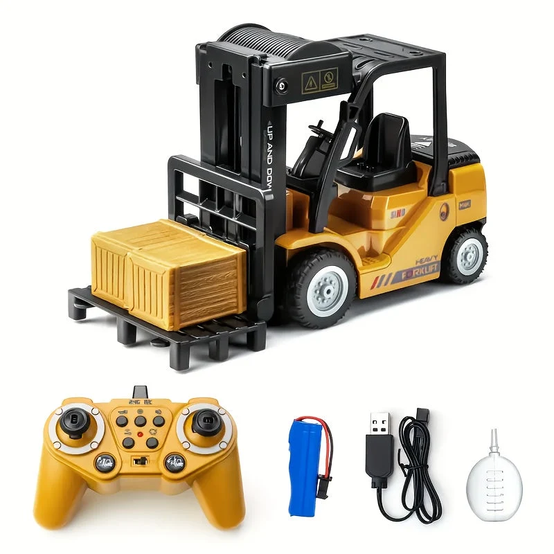 Fjernstyret Gaffeltruck – 1:24 Skala med Lys og Trailer