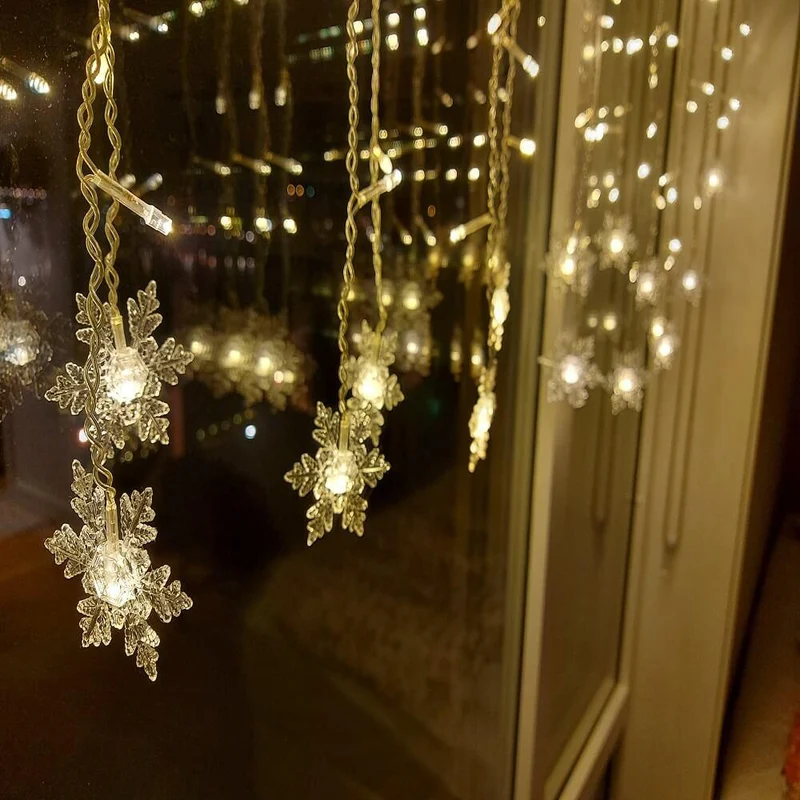 LED Lyskæde med Snefnug | Indendørs og Udendørs