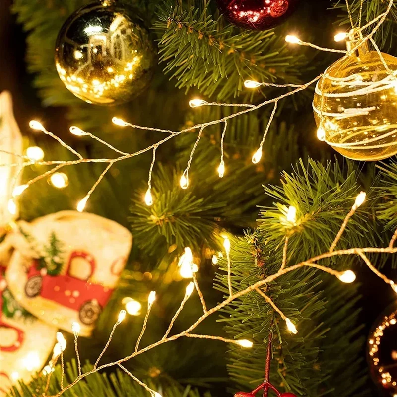 LED Lyskæde Cluster - 36 m sølvtråd, varm & kold hvid - Vandtæt IP44 til jul, bryllupper og fester