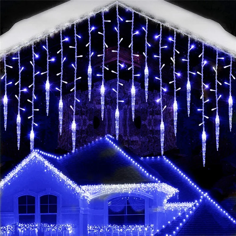 LED Lyskæde i isterning design | 8 forskellige indstillinger | Vinterdekoration til jul og nytår 2026 | EU stik
