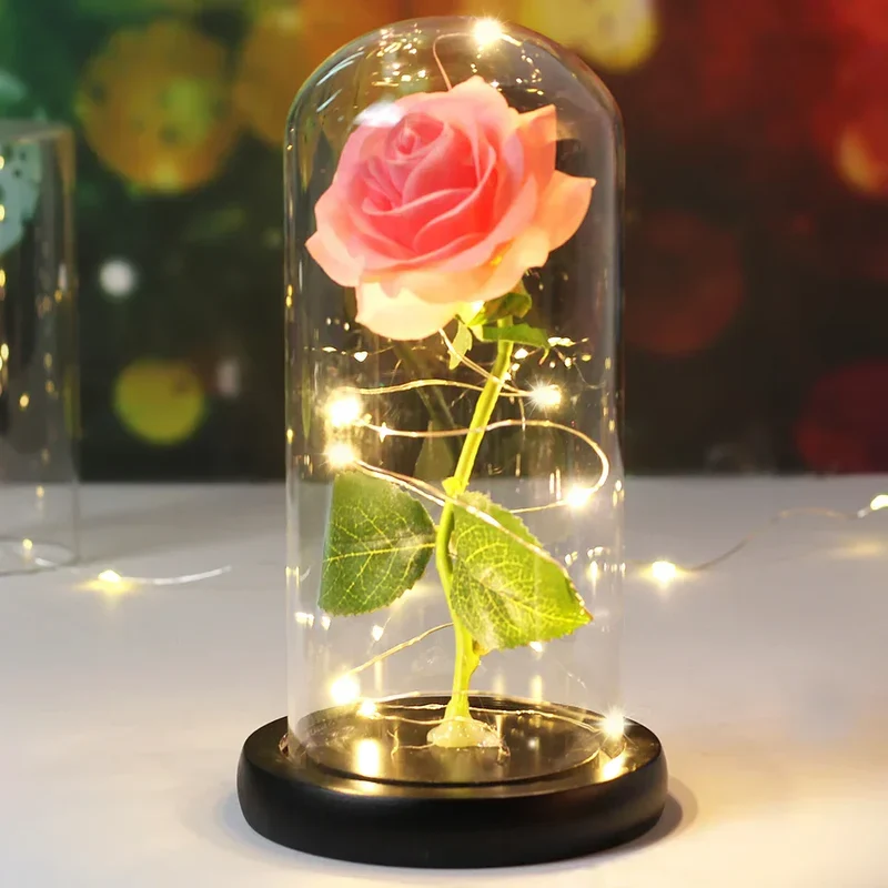 Elegant Rosa LED Kuppel – Lysende Dekoration til Bryllupper og Begivenheder
