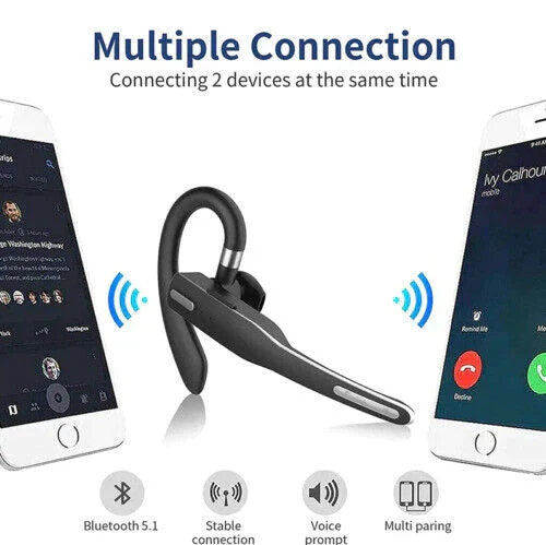 Trådløse Bluetooth 5.1 hovedtelefoner med dobbelt mikrofon