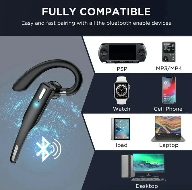 Trådløse Bluetooth 5.1 hovedtelefoner med dobbelt mikrofon