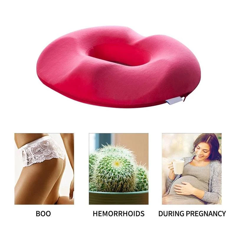 Donut-formet pude - Lindrer coccyx smerter med memory skum