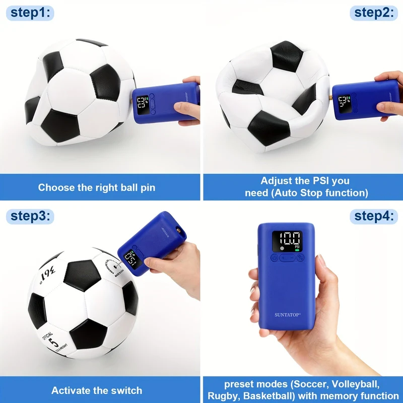 Effektiv Automatisk Pumpe til Sportbolde – 20 PSI