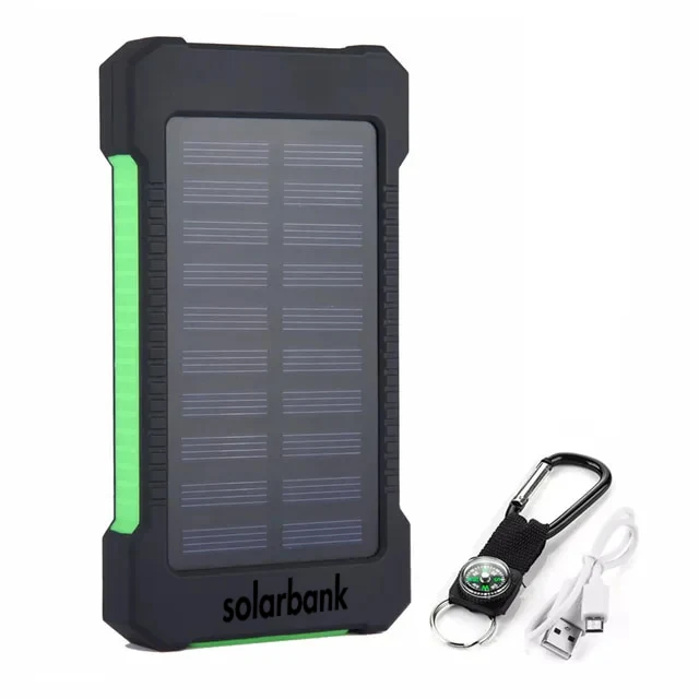Solcelledrevet Powerbank – Bærbar Batteri med Høj Kapacitet til Aktive Livsstile