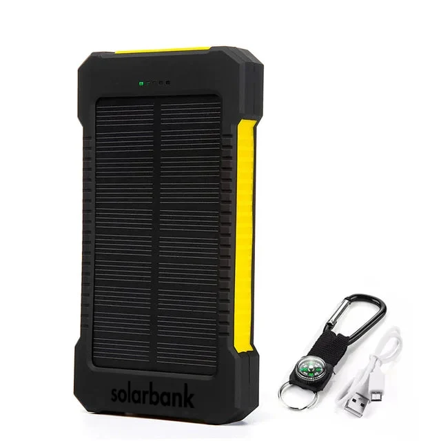 Solcelledrevet Powerbank – Bærbar Batteri med Høj Kapacitet til Aktive Livsstile