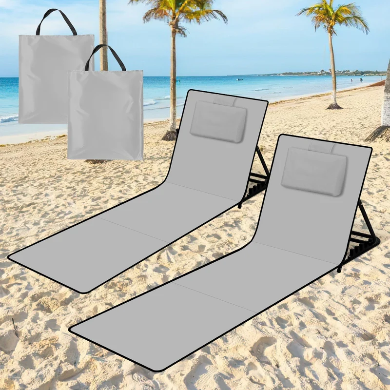 BreezyLounger Sammenfoldelig Strandstol – Komfort Under Åben Himmel