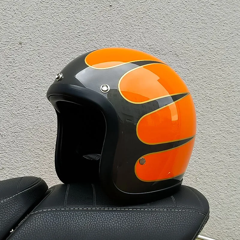 Elegant Lavprofil Hjelm til Motorcykel med Sikkerhedsgodkendelser
