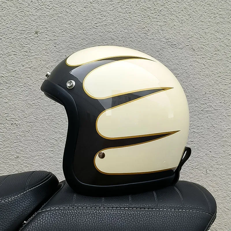Elegant Lavprofil Hjelm til Motorcykel med Sikkerhedsgodkendelser