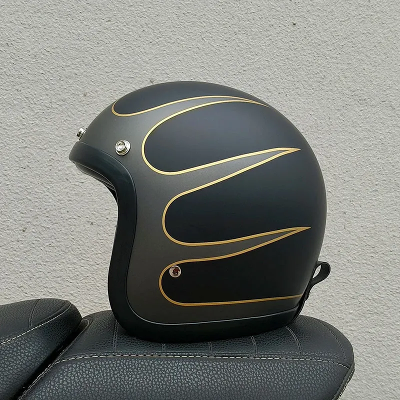 Elegant Lavprofil Hjelm til Motorcykel med Sikkerhedsgodkendelser
