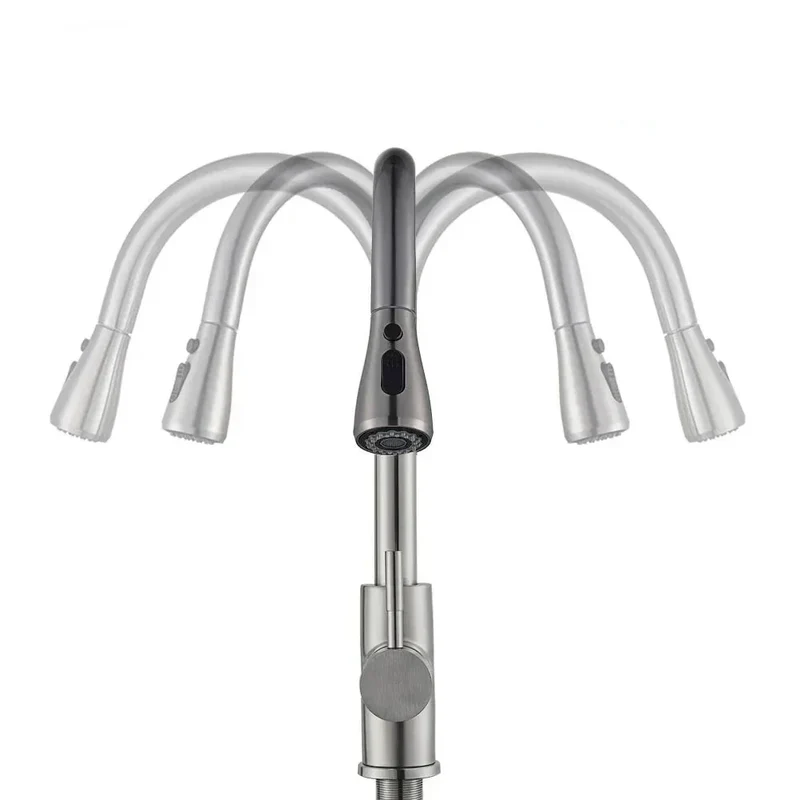 Fleksibel Køkkenarmatur med Elegant Nickel Finish