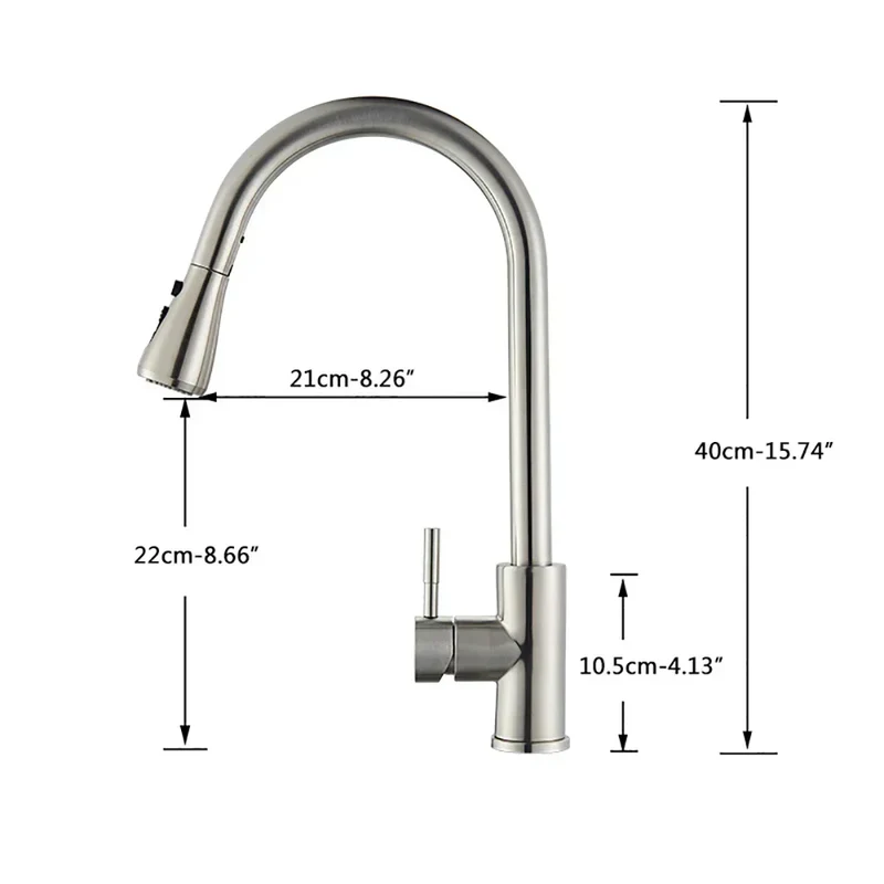 Fleksibel Køkkenarmatur med Elegant Nickel Finish