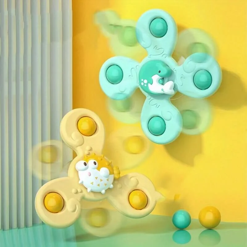 Farverig Drejeskive til Børn med Sugekop – ColorSpin Mini