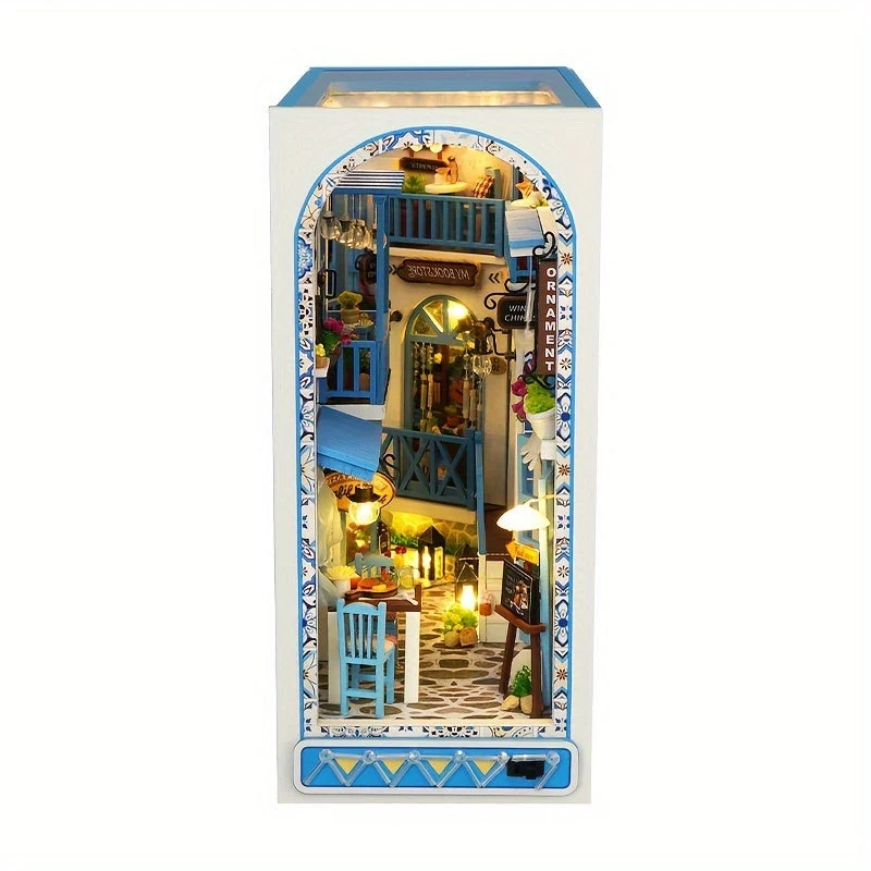 DIY 3D Træpuzzle – Miniature Hus med Maritim Tema