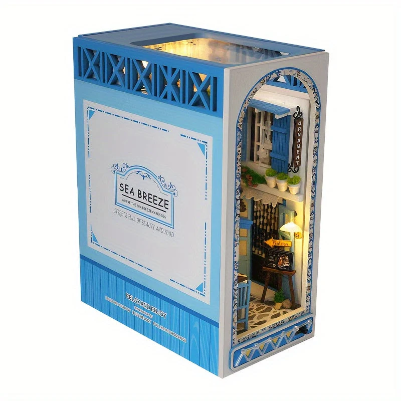 DIY 3D Træpuzzle – Miniature Hus med Maritim Tema