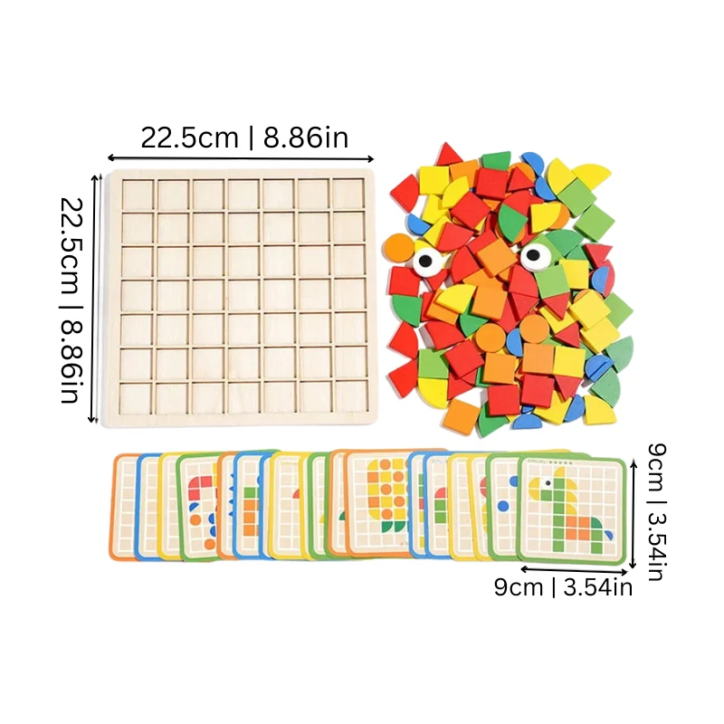 Bæredygtigt Træpuzzlesæt til Børn - KreativLeg