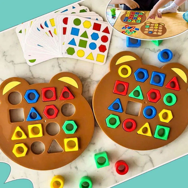 Farverig Formpuzzle til Børn - Læreleg