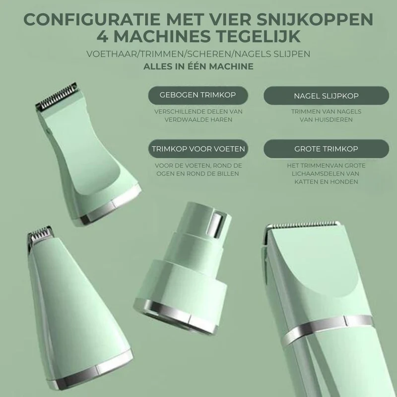 Multifunktionel Klippemaskine til Dyr - PetGroom 4-i-1
