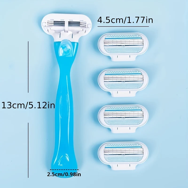 Elegant barberkniv til kvinder med 8 udskiftelige blade
