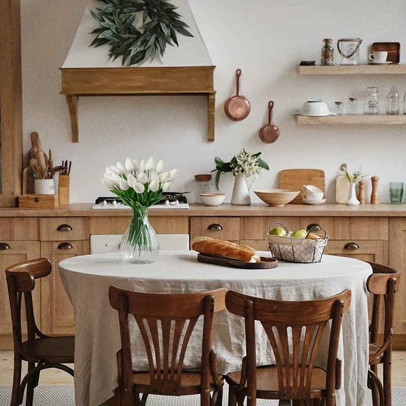 Sæt med 10 Realistiske Hvide Tulipaner – Ideelle til Bryllupper og Dekoration