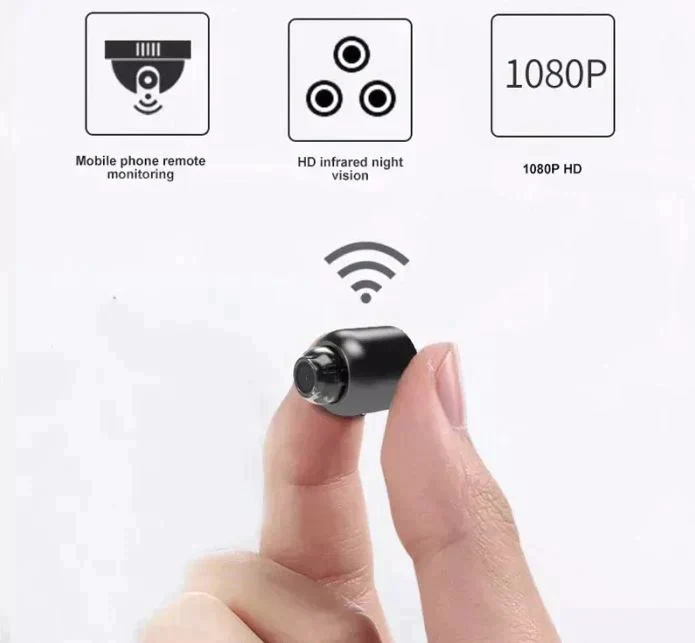Sæt med 2 Trådløse Mini Sikkerhedskameraer - 1080P HD