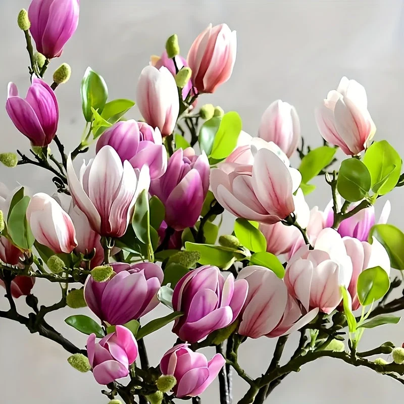 Elegant Magnoliablomster Sæt – Perfekte til Bryllupper og Indretning