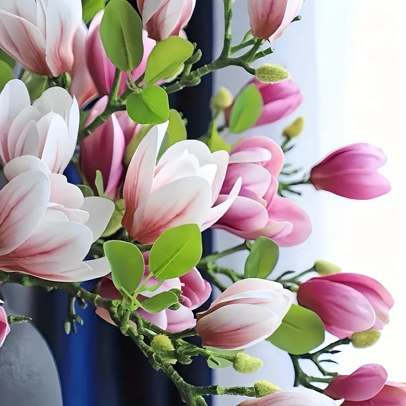 Elegant Magnoliablomster Sæt – Perfekte til Bryllupper og Indretning