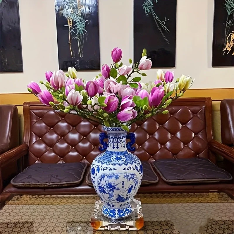 Elegant Magnoliablomster Sæt – Perfekte til Bryllupper og Indretning
