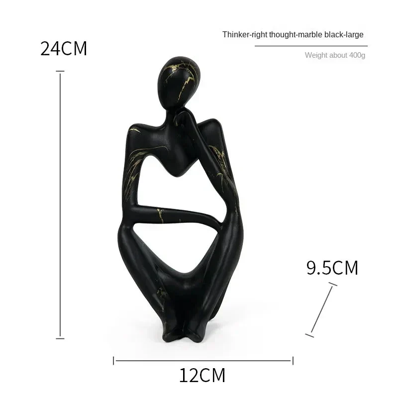 Moderne Abstrakt Tænker Skulptur | Håndlavet Resin Dekoration