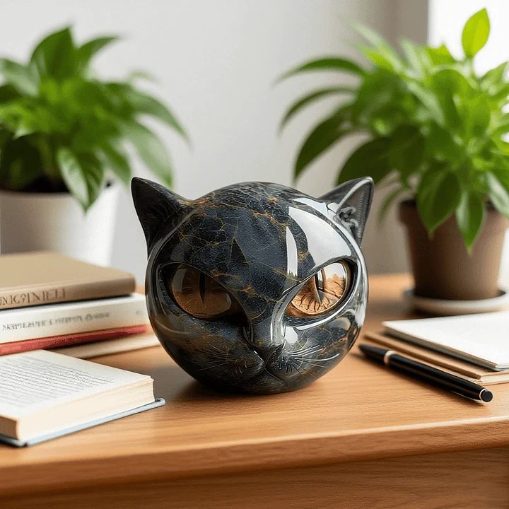 Kattens Elegante Skulptur – En Mystisk Dekorativ Figur