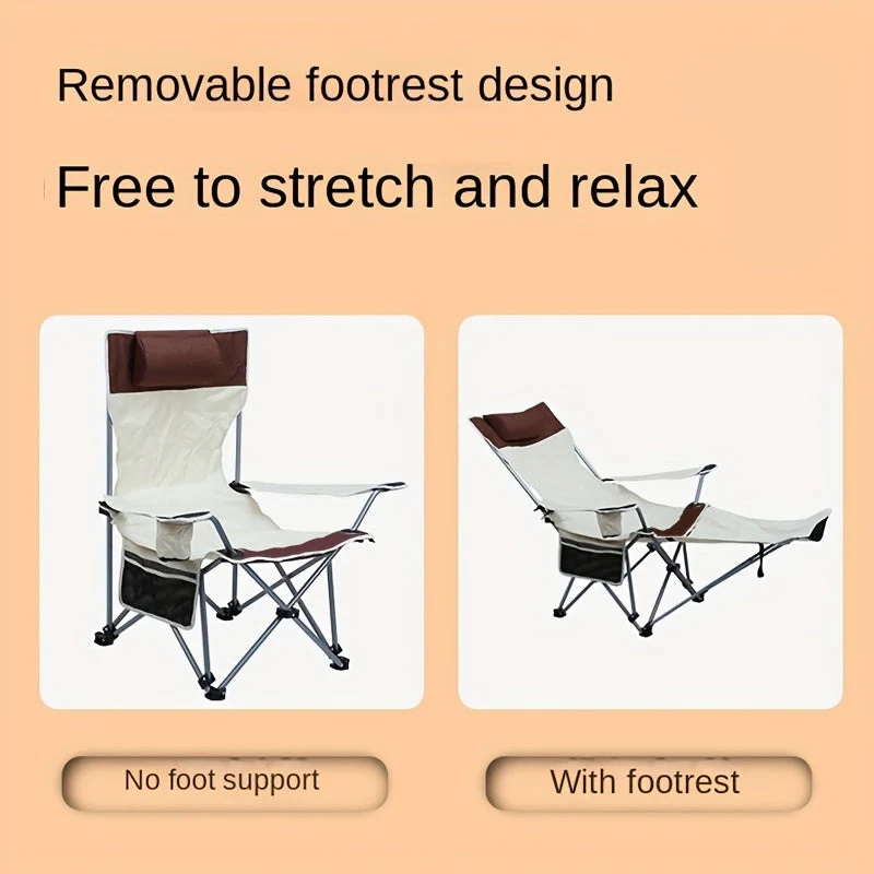Sammenfoldelig Strandstol – Perfekt til Camping og Afslapning