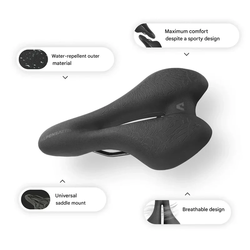 Ergonomisk cykelsæde med memoryskum – ComfortRide Pro