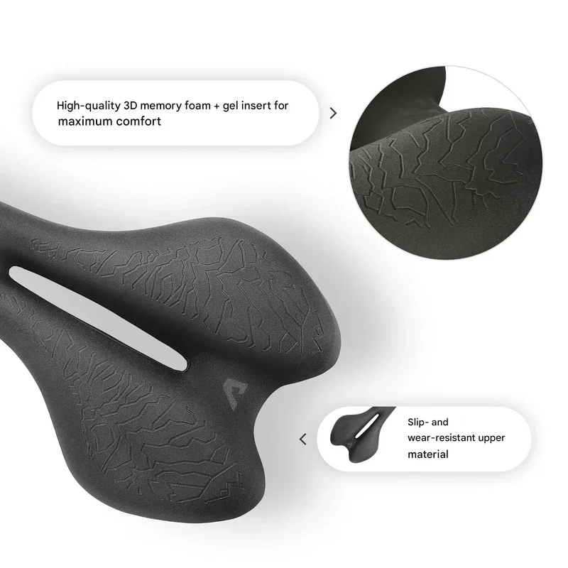 Ergonomisk cykelsæde med memoryskum – ComfortRide Pro
