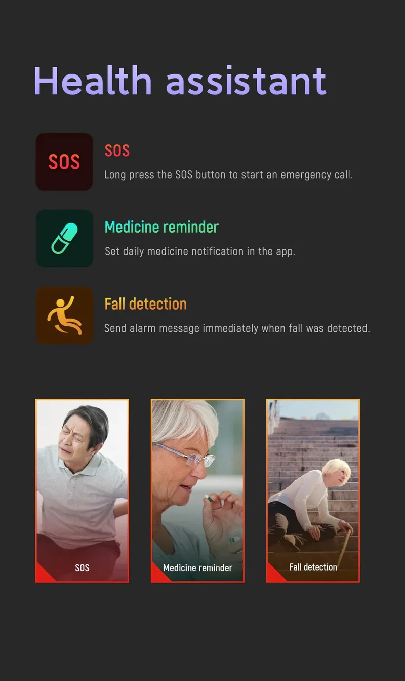 SikreWatch | Smartwatch med faldregistrering og SOS-alarm