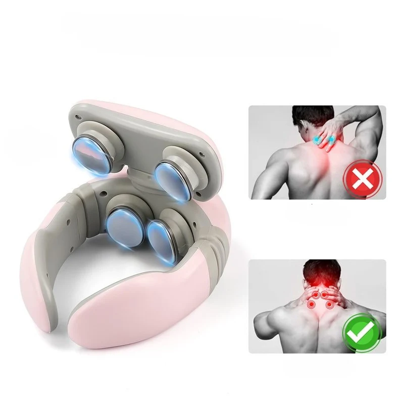 VelværePro | Trådløs 4D Massageapparat til Nakke og Skuldre med Varme