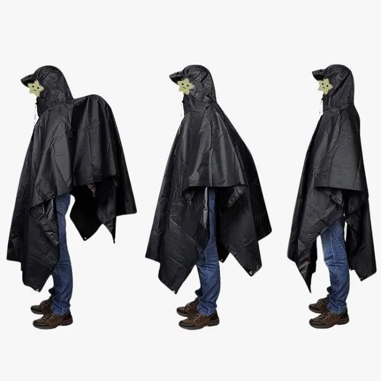 Multifunktionelt Regnponcho til Udendørs Eventyr