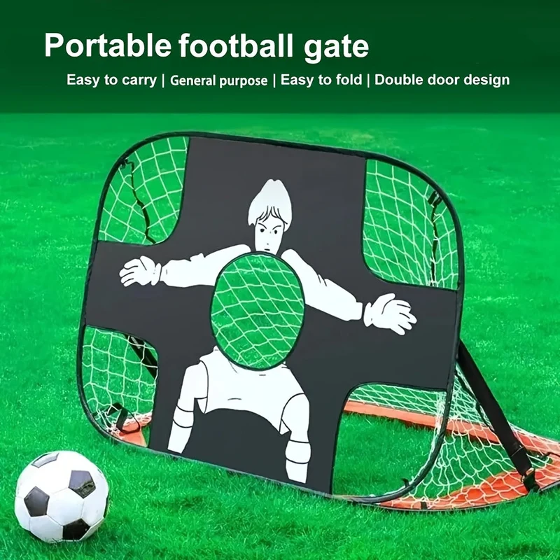 Sammenklappelig Fodboldmål 2 i 1 – Perfekt til Træning og Leg