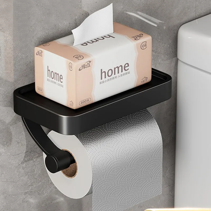Vægholder til toiletpapir med hylde – SmartHold