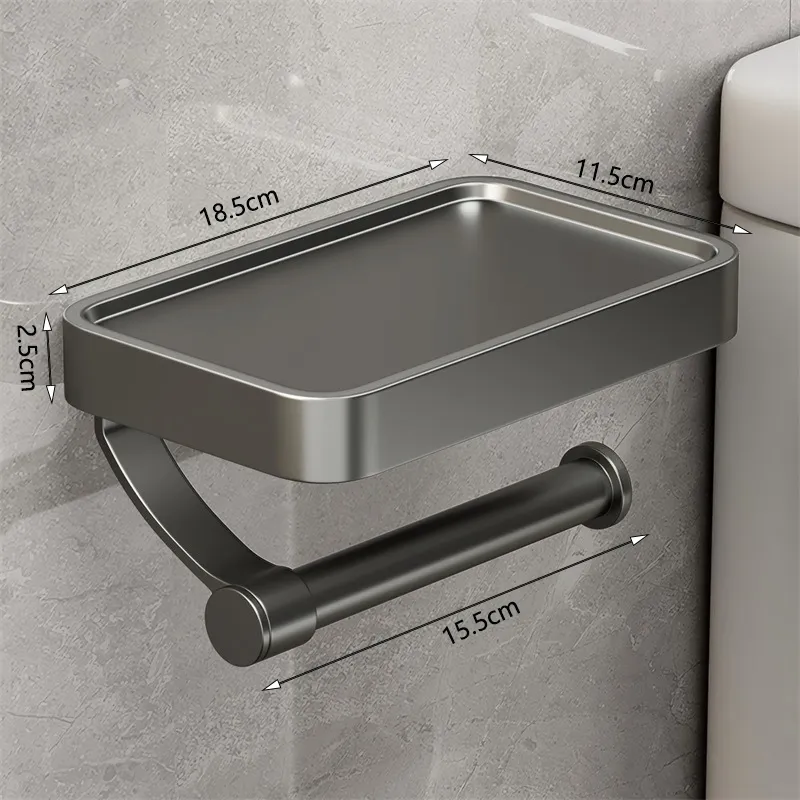 Vægholder til toiletpapir med hylde – SmartHold