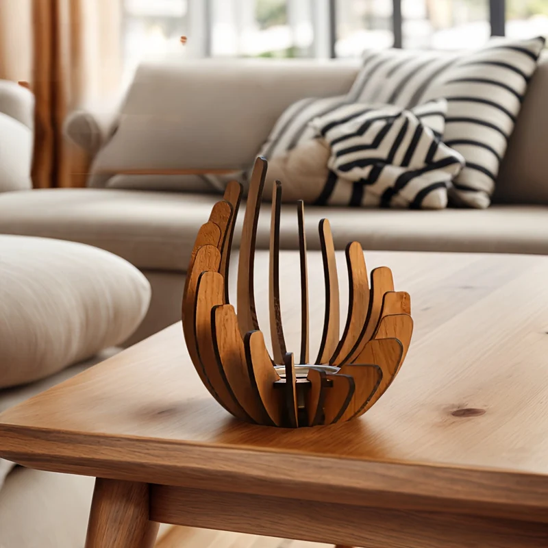 Elegant Lotos Lysestage – Håndlavet i Lagdelt Design