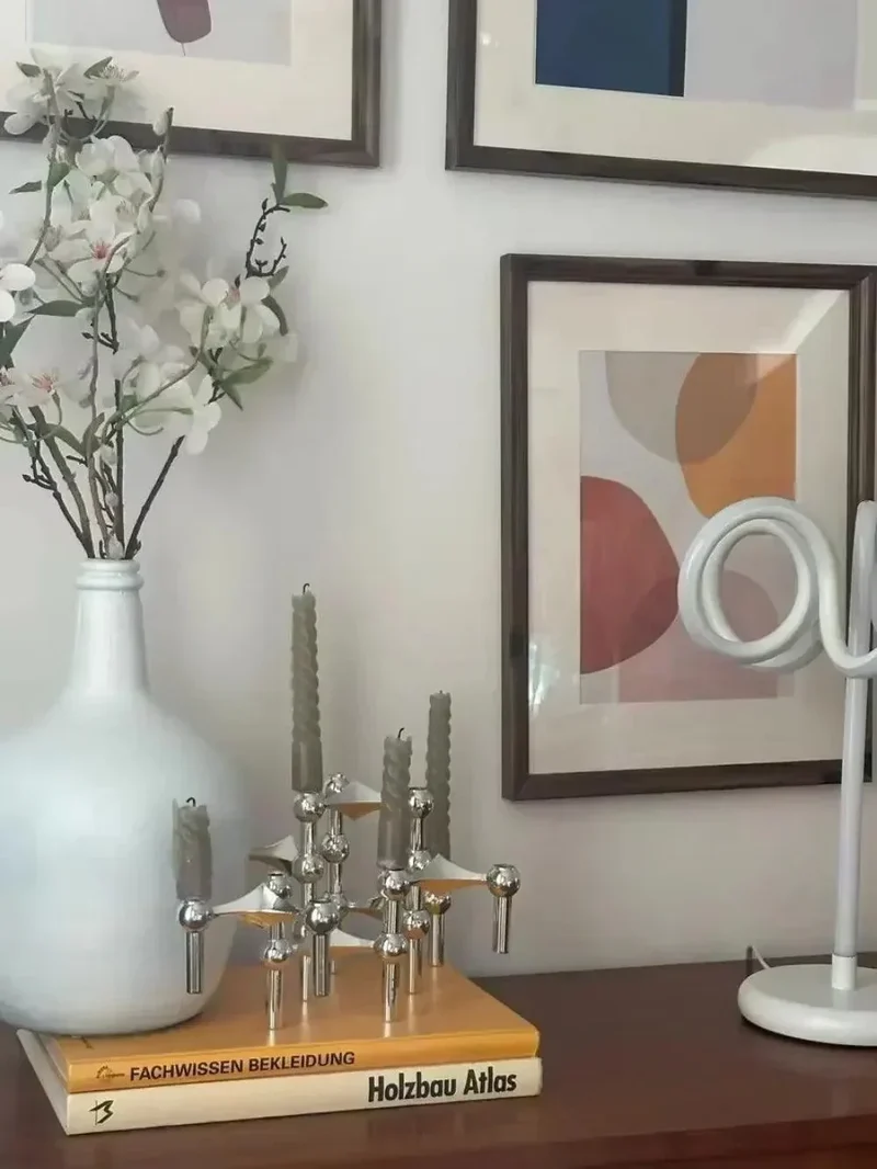 Modulære Metallysestager med Skulpturelt Design