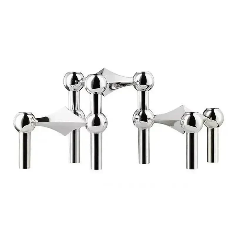Modulære Metallysestager med Skulpturelt Design
