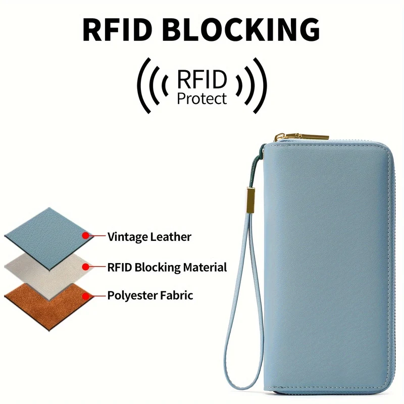 Elegant Lang Pung med RFID Beskyttelse