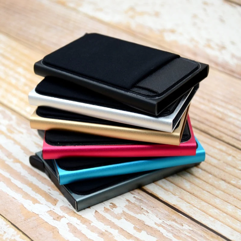 Smart RFID Beskyttet Automatisk Tegnebog med Pop-Up Funktion